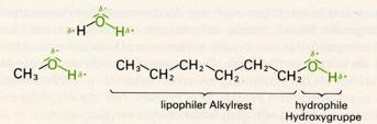 lipophiler Charakter hherer Alkohole